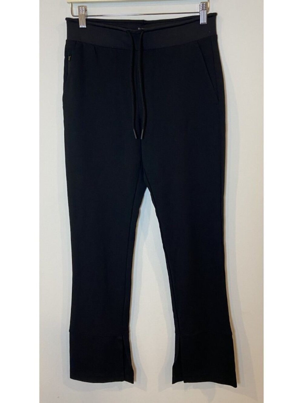 Athleta Hermosa Pants Bootcut Ankle Slit Black Size 8